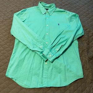 Ralph Lauren mens Long Sleeved Shirt, size Large, Green